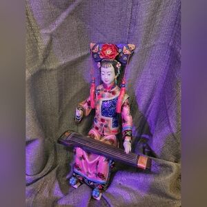 Wucai Porcelain Geisha Figurine